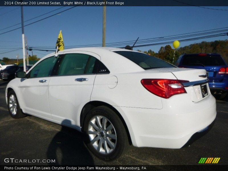 Bright White / Black/Light Frost Beige 2014 Chrysler 200 Limited Sedan