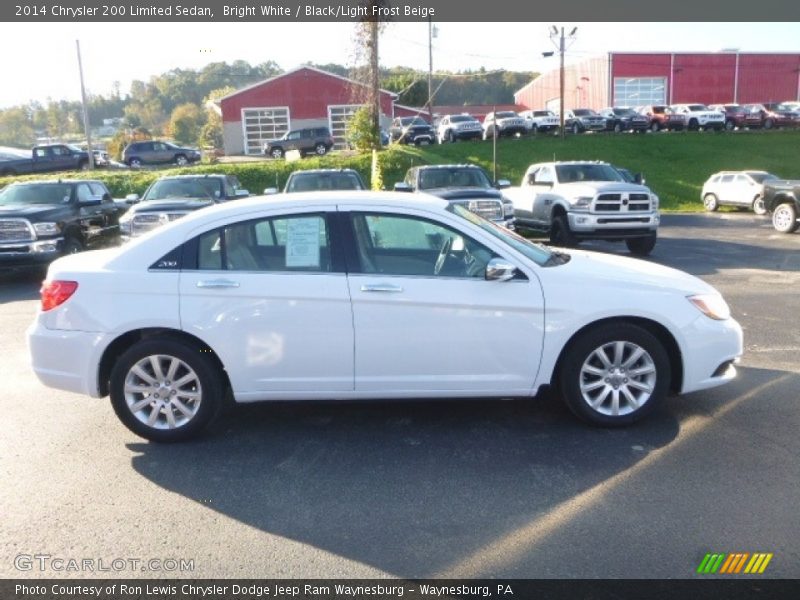 Bright White / Black/Light Frost Beige 2014 Chrysler 200 Limited Sedan