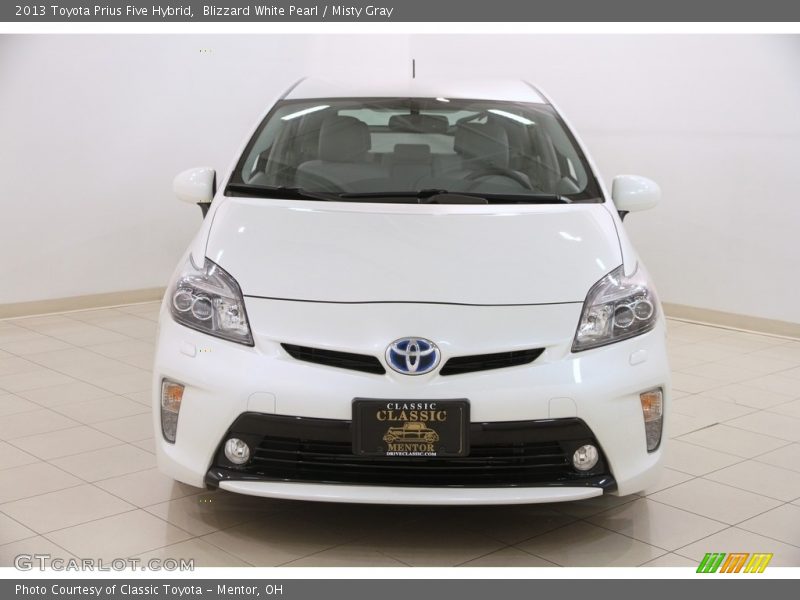 Blizzard White Pearl / Misty Gray 2013 Toyota Prius Five Hybrid