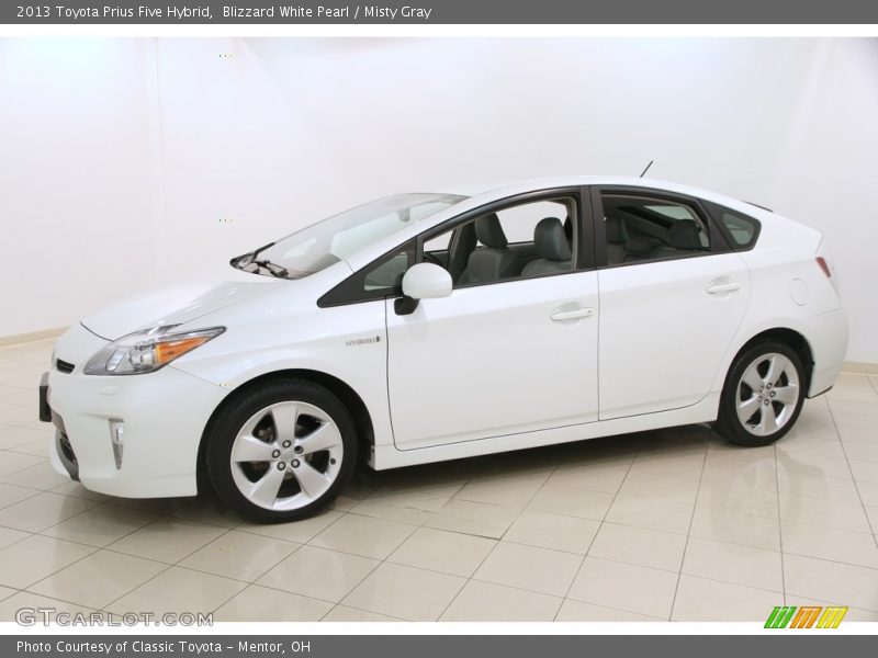 Blizzard White Pearl / Misty Gray 2013 Toyota Prius Five Hybrid