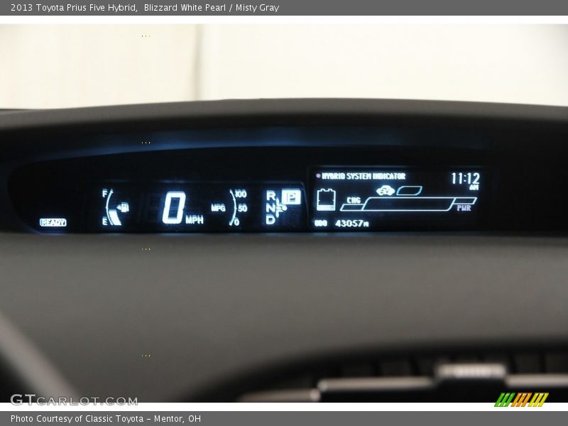 Blizzard White Pearl / Misty Gray 2013 Toyota Prius Five Hybrid