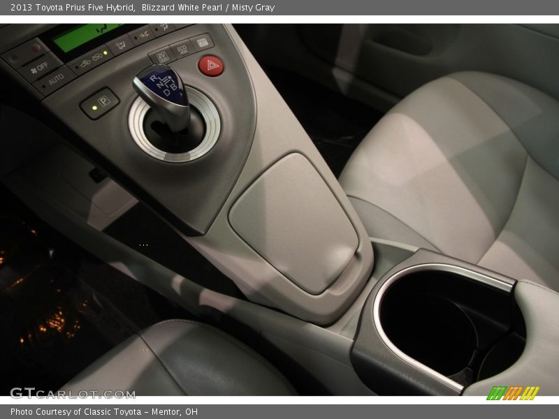 Blizzard White Pearl / Misty Gray 2013 Toyota Prius Five Hybrid