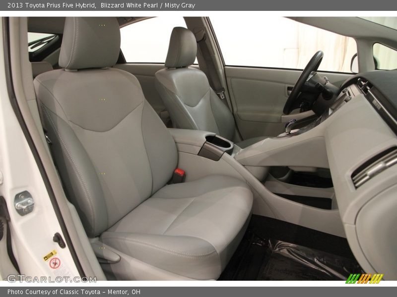 Blizzard White Pearl / Misty Gray 2013 Toyota Prius Five Hybrid
