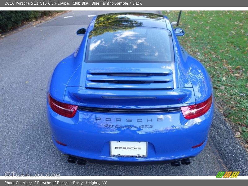 Club Blau, Blue Paint to Sample / Black 2016 Porsche 911 GTS Club Coupe