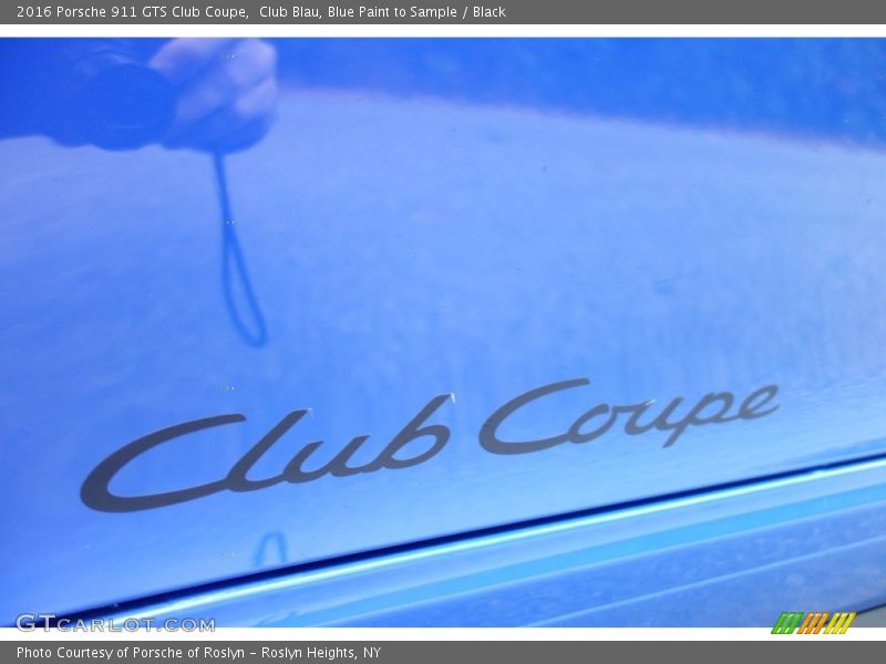 Club Blau, Blue Paint to Sample / Black 2016 Porsche 911 GTS Club Coupe