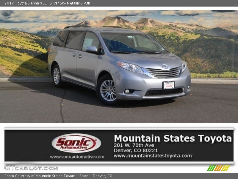 Silver Sky Metallic / Ash 2017 Toyota Sienna XLE