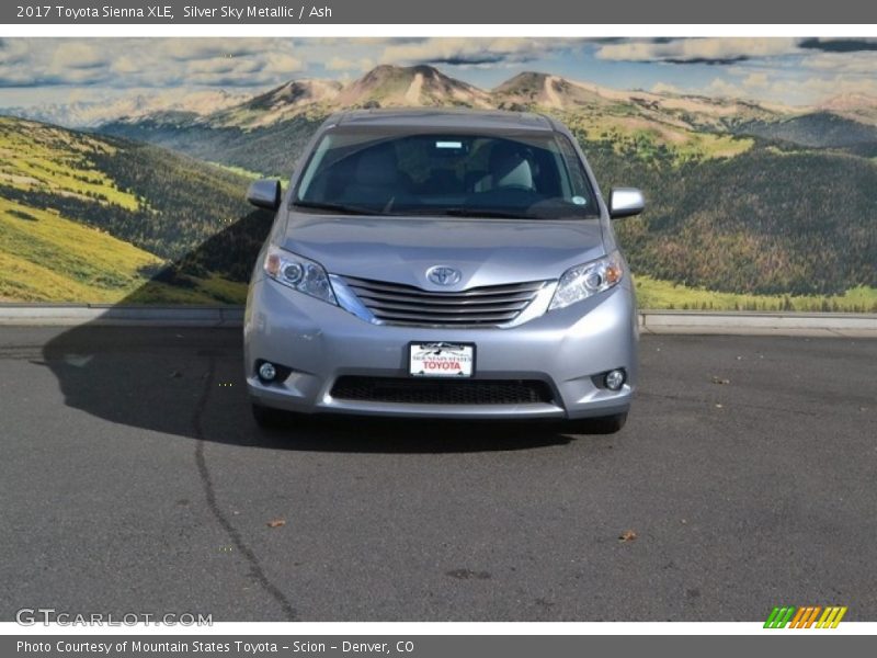 Silver Sky Metallic / Ash 2017 Toyota Sienna XLE