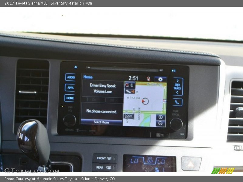 Silver Sky Metallic / Ash 2017 Toyota Sienna XLE