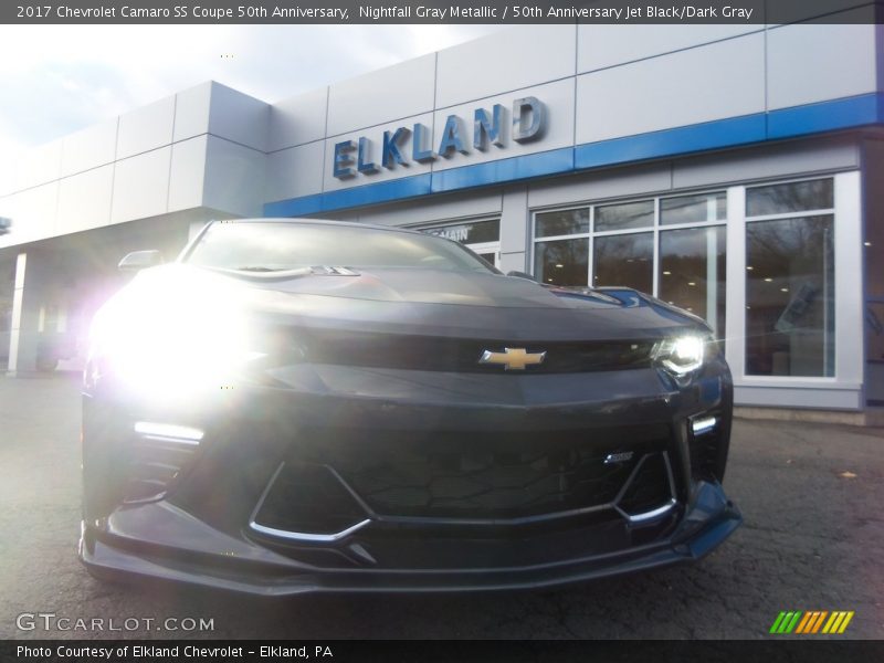 Nightfall Gray Metallic / 50th Anniversary Jet Black/Dark Gray 2017 Chevrolet Camaro SS Coupe 50th Anniversary