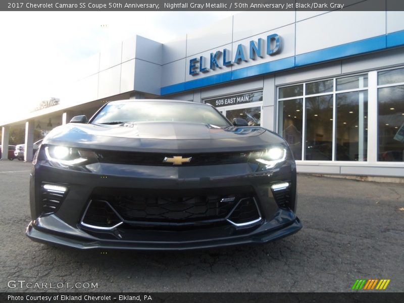 Nightfall Gray Metallic / 50th Anniversary Jet Black/Dark Gray 2017 Chevrolet Camaro SS Coupe 50th Anniversary