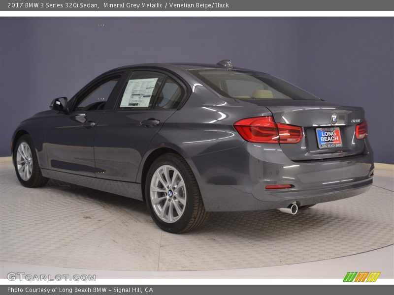 Mineral Grey Metallic / Venetian Beige/Black 2017 BMW 3 Series 320i Sedan