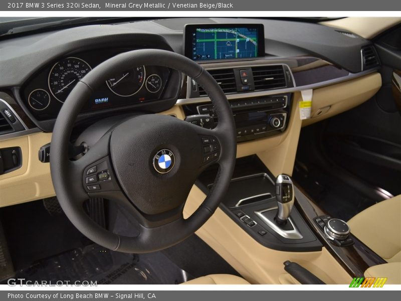 Mineral Grey Metallic / Venetian Beige/Black 2017 BMW 3 Series 320i Sedan