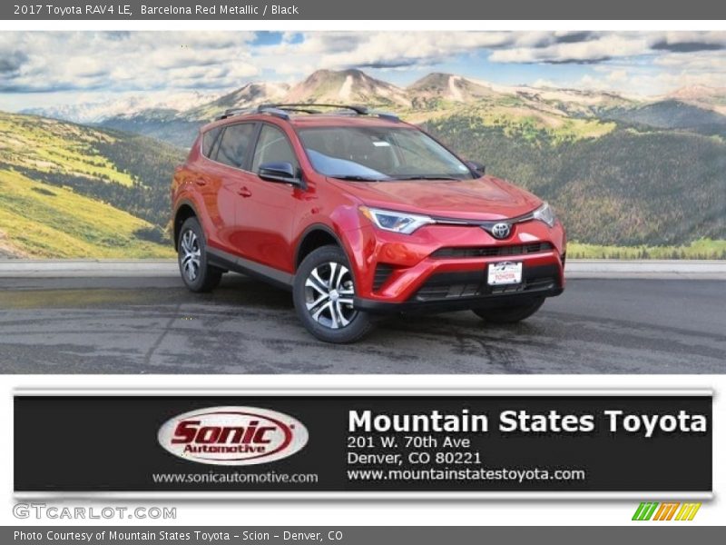 Barcelona Red Metallic / Black 2017 Toyota RAV4 LE