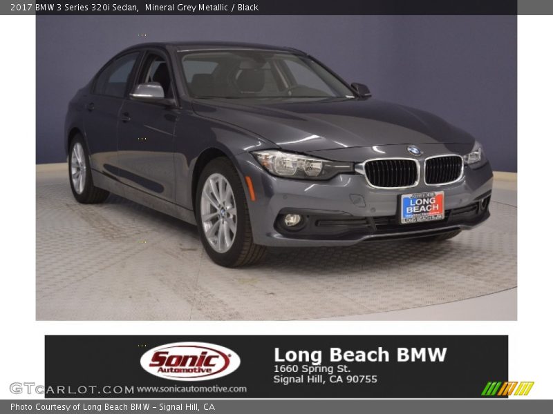 Mineral Grey Metallic / Black 2017 BMW 3 Series 320i Sedan