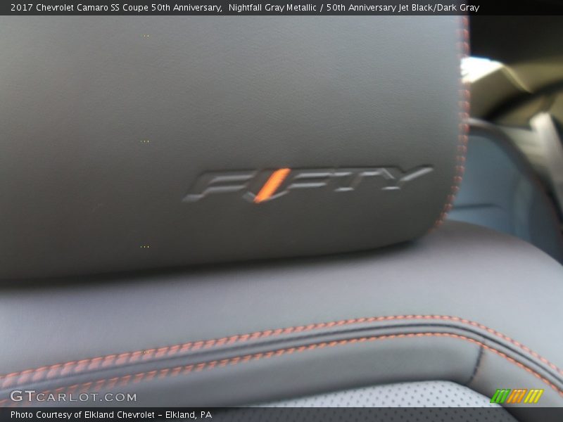 Nightfall Gray Metallic / 50th Anniversary Jet Black/Dark Gray 2017 Chevrolet Camaro SS Coupe 50th Anniversary