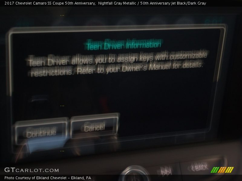 Nightfall Gray Metallic / 50th Anniversary Jet Black/Dark Gray 2017 Chevrolet Camaro SS Coupe 50th Anniversary