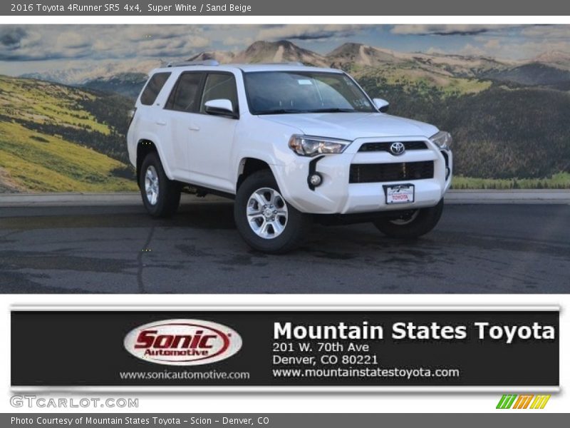 Super White / Sand Beige 2016 Toyota 4Runner SR5 4x4