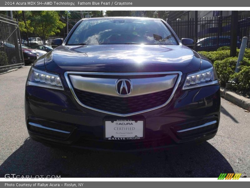 Fathom Blue Pearl / Graystone 2014 Acura MDX SH-AWD Technology