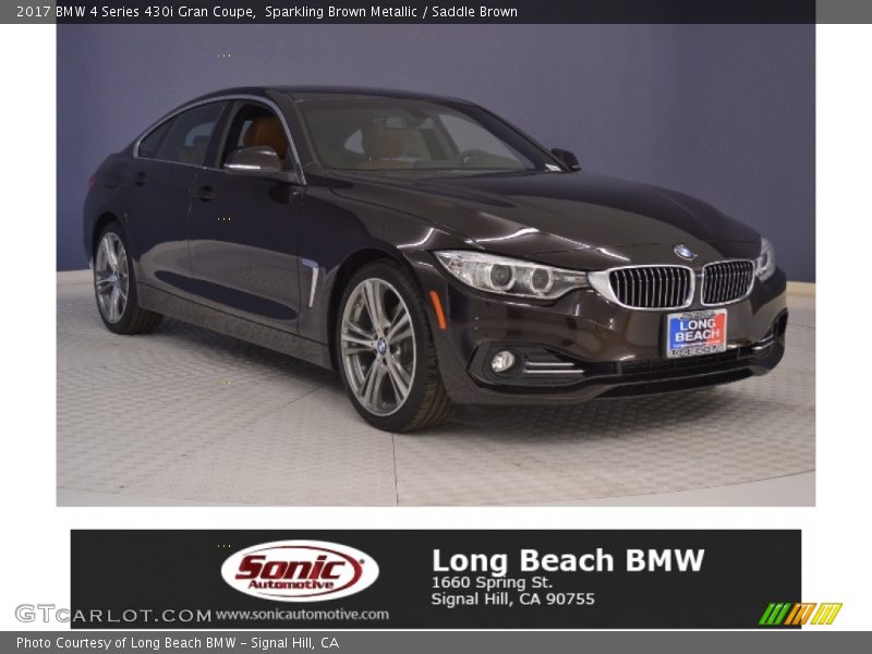 Sparkling Brown Metallic / Saddle Brown 2017 BMW 4 Series 430i Gran Coupe