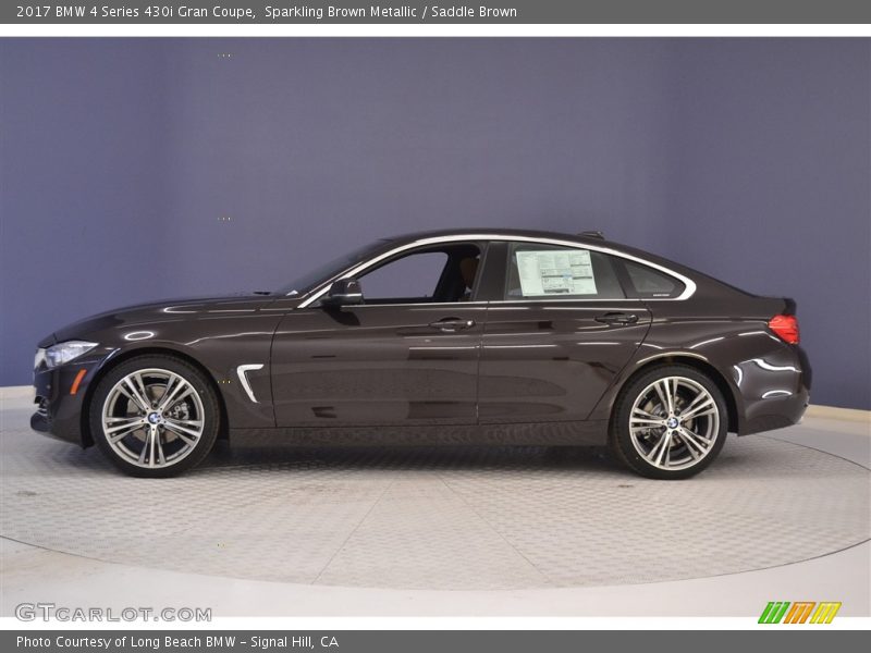 Sparkling Brown Metallic / Saddle Brown 2017 BMW 4 Series 430i Gran Coupe