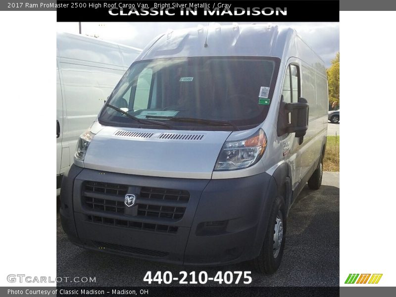 Bright Silver Metallic / Gray 2017 Ram ProMaster 2500 High Roof Cargo Van