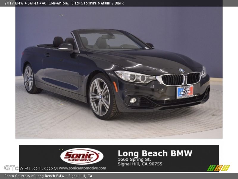 Black Sapphire Metallic / Black 2017 BMW 4 Series 440i Convertible