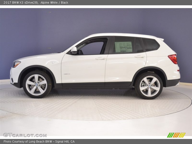 Alpine White / Black 2017 BMW X3 sDrive28i