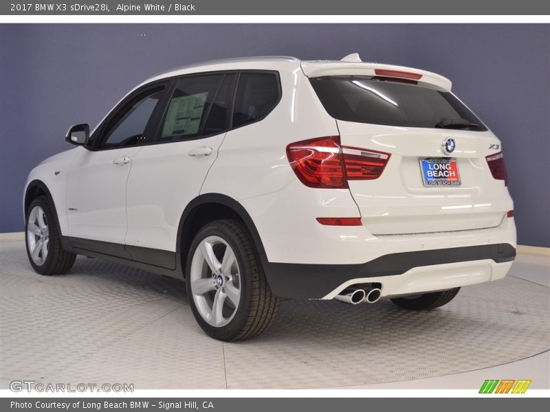 Alpine White / Black 2017 BMW X3 sDrive28i
