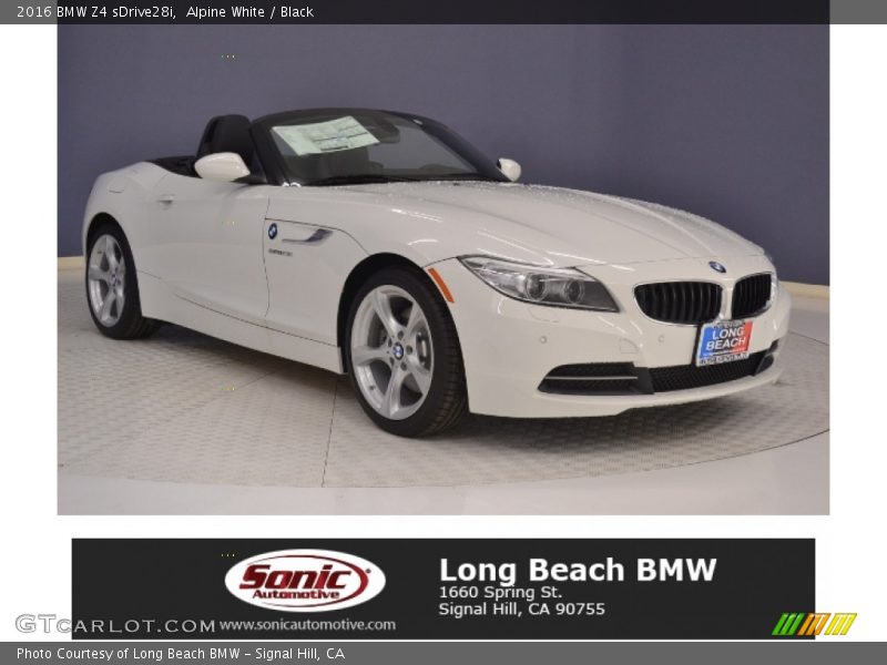 Alpine White / Black 2016 BMW Z4 sDrive28i