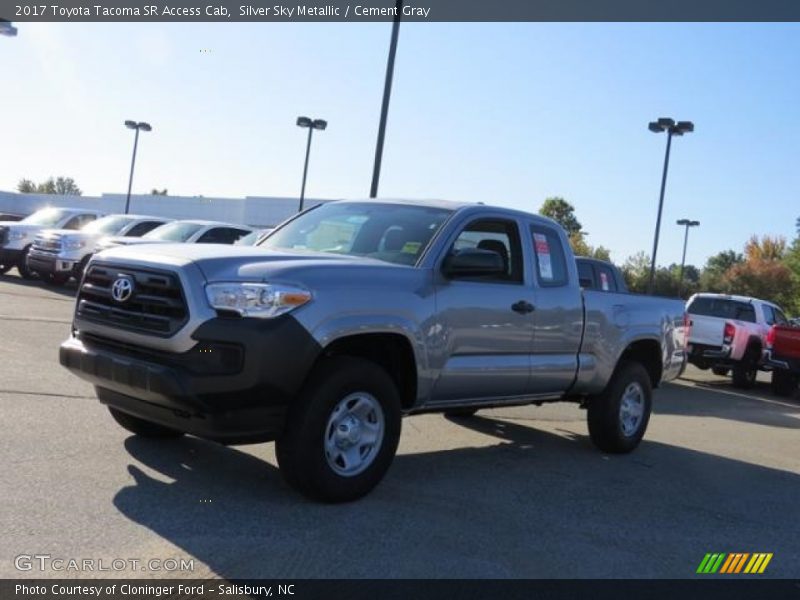 Silver Sky Metallic / Cement Gray 2017 Toyota Tacoma SR Access Cab