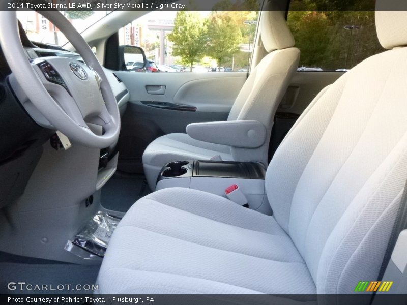 Silver Sky Metallic / Light Gray 2014 Toyota Sienna LE AWD
