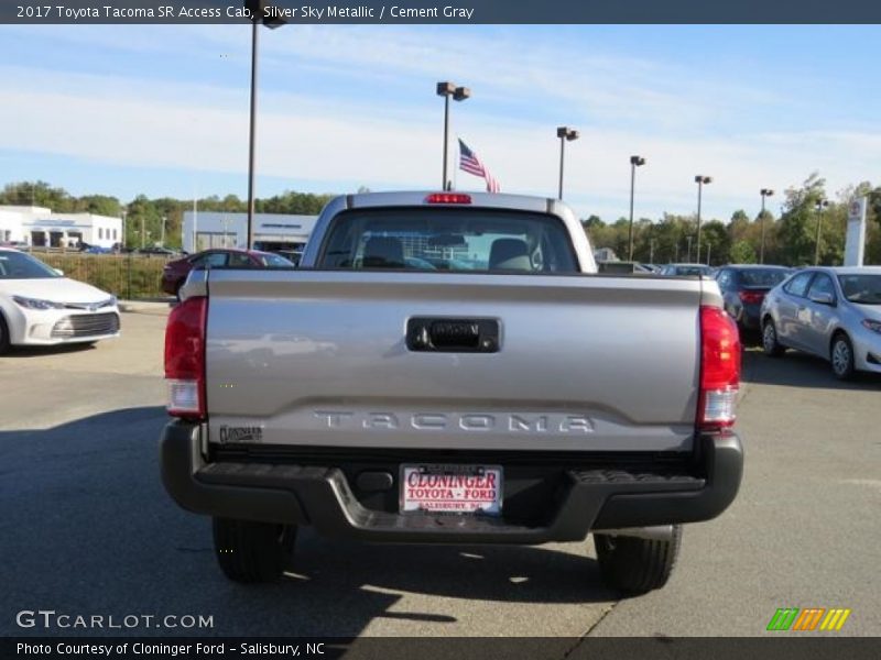 Silver Sky Metallic / Cement Gray 2017 Toyota Tacoma SR Access Cab