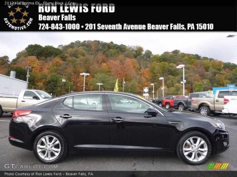 Ebony Black / Gray 2013 Kia Optima EX