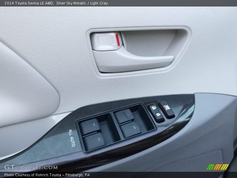 Silver Sky Metallic / Light Gray 2014 Toyota Sienna LE AWD