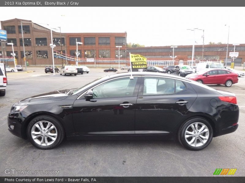 Ebony Black / Gray 2013 Kia Optima EX