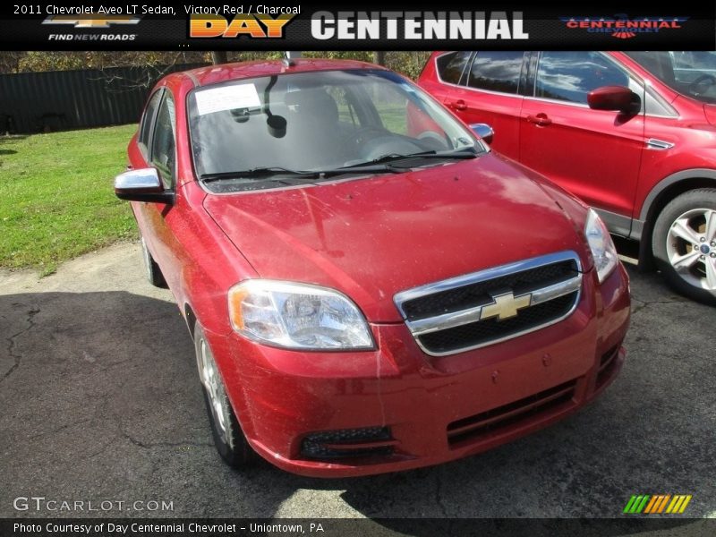 Victory Red / Charcoal 2011 Chevrolet Aveo LT Sedan