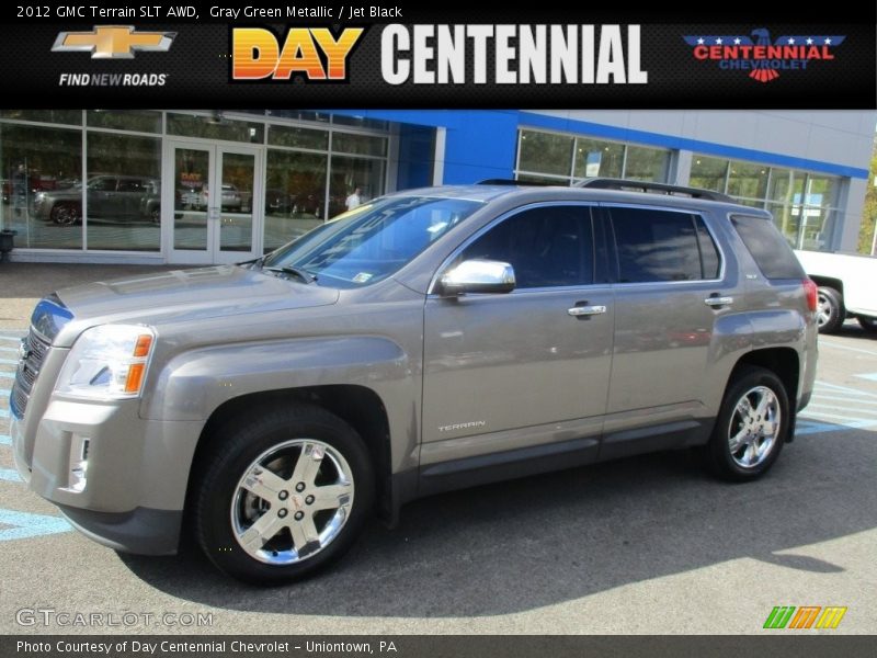 Gray Green Metallic / Jet Black 2012 GMC Terrain SLT AWD