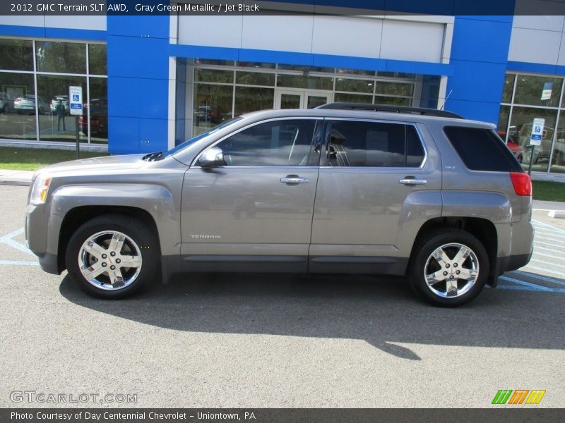 Gray Green Metallic / Jet Black 2012 GMC Terrain SLT AWD