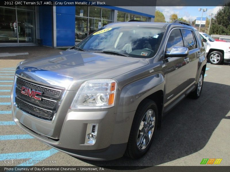 Gray Green Metallic / Jet Black 2012 GMC Terrain SLT AWD