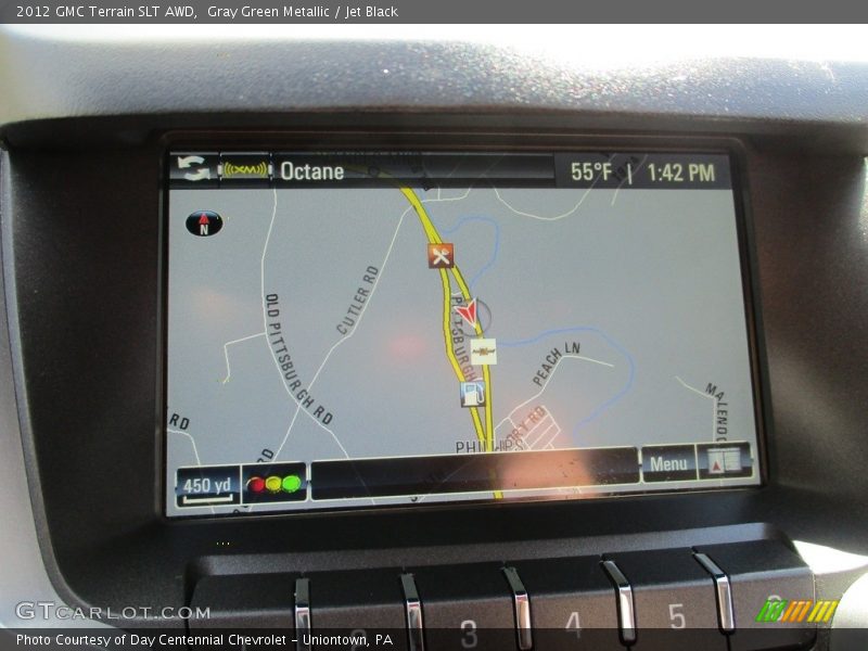 Gray Green Metallic / Jet Black 2012 GMC Terrain SLT AWD