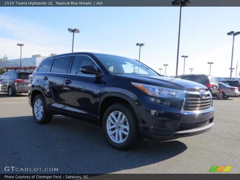 Nautical Blue Metallic / Ash 2016 Toyota Highlander LE