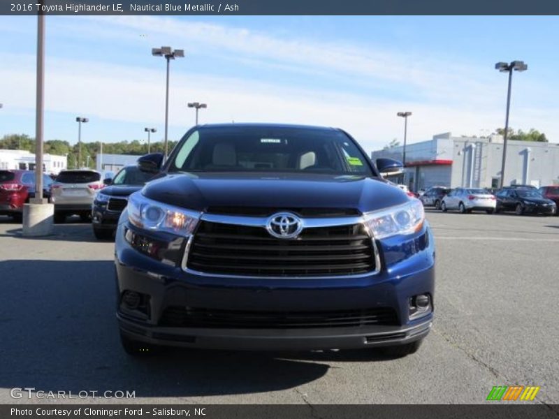 Nautical Blue Metallic / Ash 2016 Toyota Highlander LE