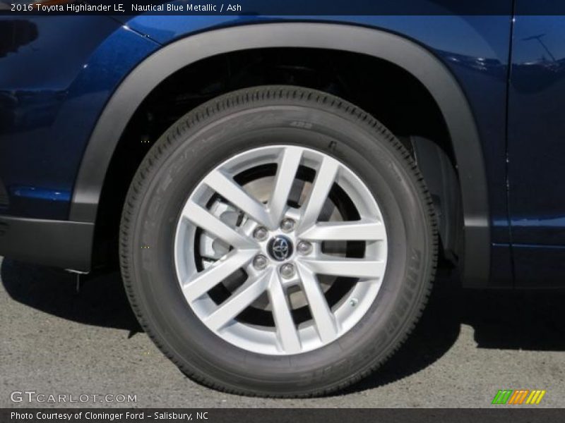 Nautical Blue Metallic / Ash 2016 Toyota Highlander LE
