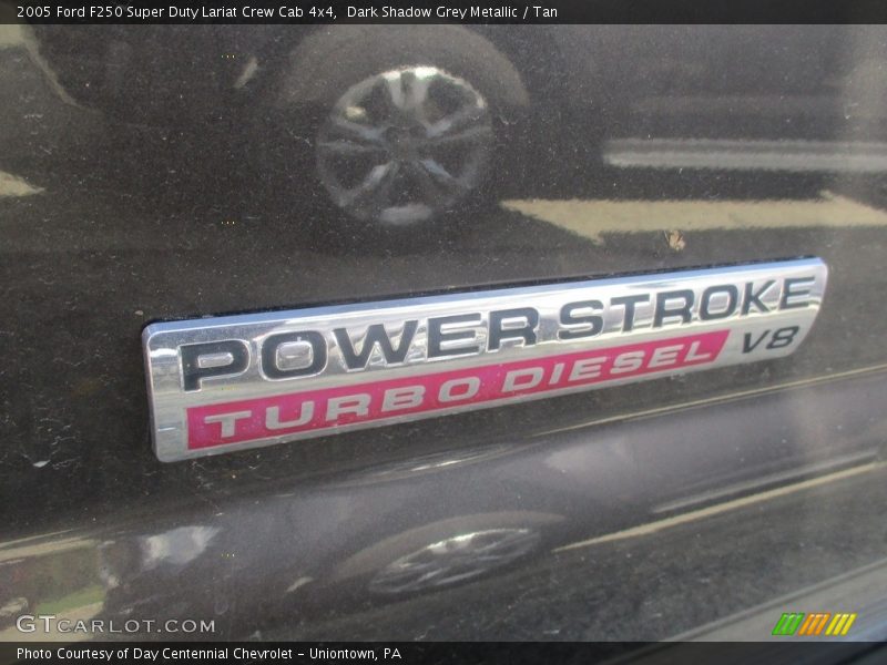 Dark Shadow Grey Metallic / Tan 2005 Ford F250 Super Duty Lariat Crew Cab 4x4