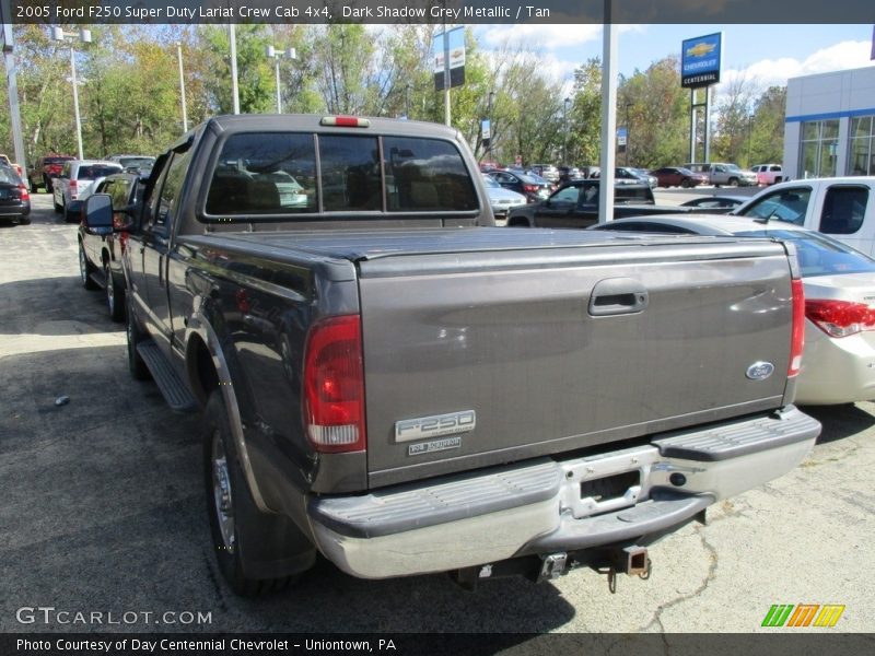 Dark Shadow Grey Metallic / Tan 2005 Ford F250 Super Duty Lariat Crew Cab 4x4