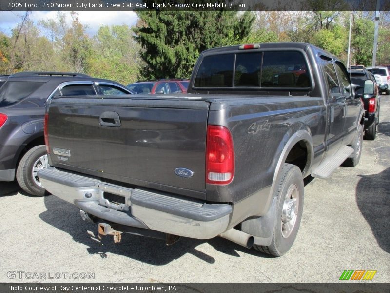 Dark Shadow Grey Metallic / Tan 2005 Ford F250 Super Duty Lariat Crew Cab 4x4