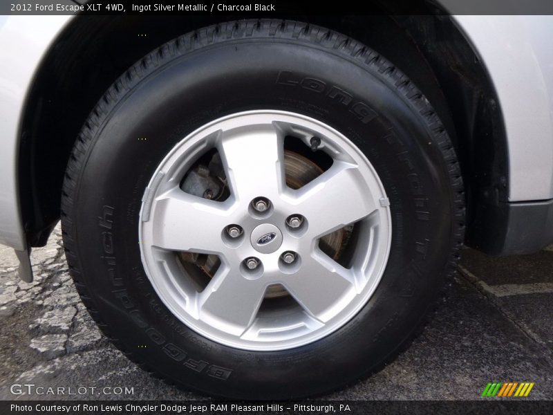 Ingot Silver Metallic / Charcoal Black 2012 Ford Escape XLT 4WD