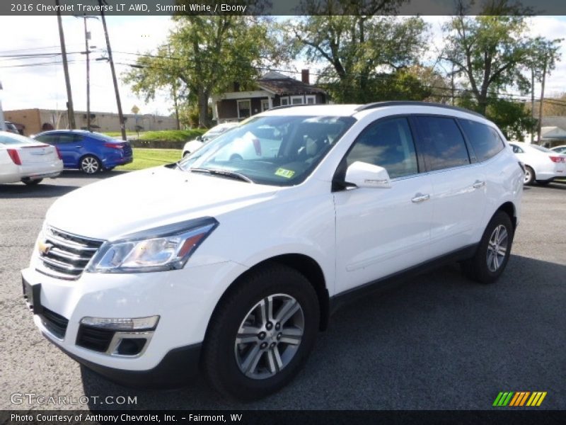Summit White / Ebony 2016 Chevrolet Traverse LT AWD