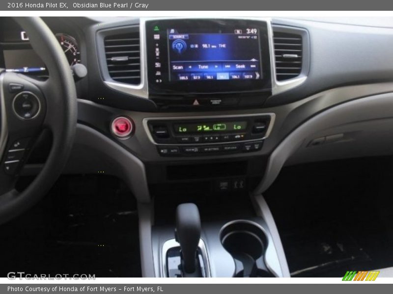 Obsidian Blue Pearl / Gray 2016 Honda Pilot EX
