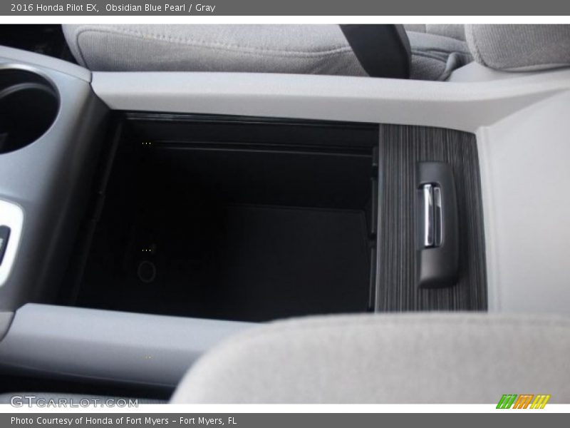 Obsidian Blue Pearl / Gray 2016 Honda Pilot EX